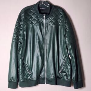 INC International Concepts Bomber Green Jacket Men's XL A0064